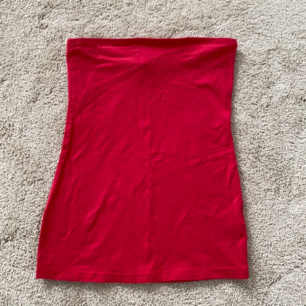 Basic red tube top. NWOT